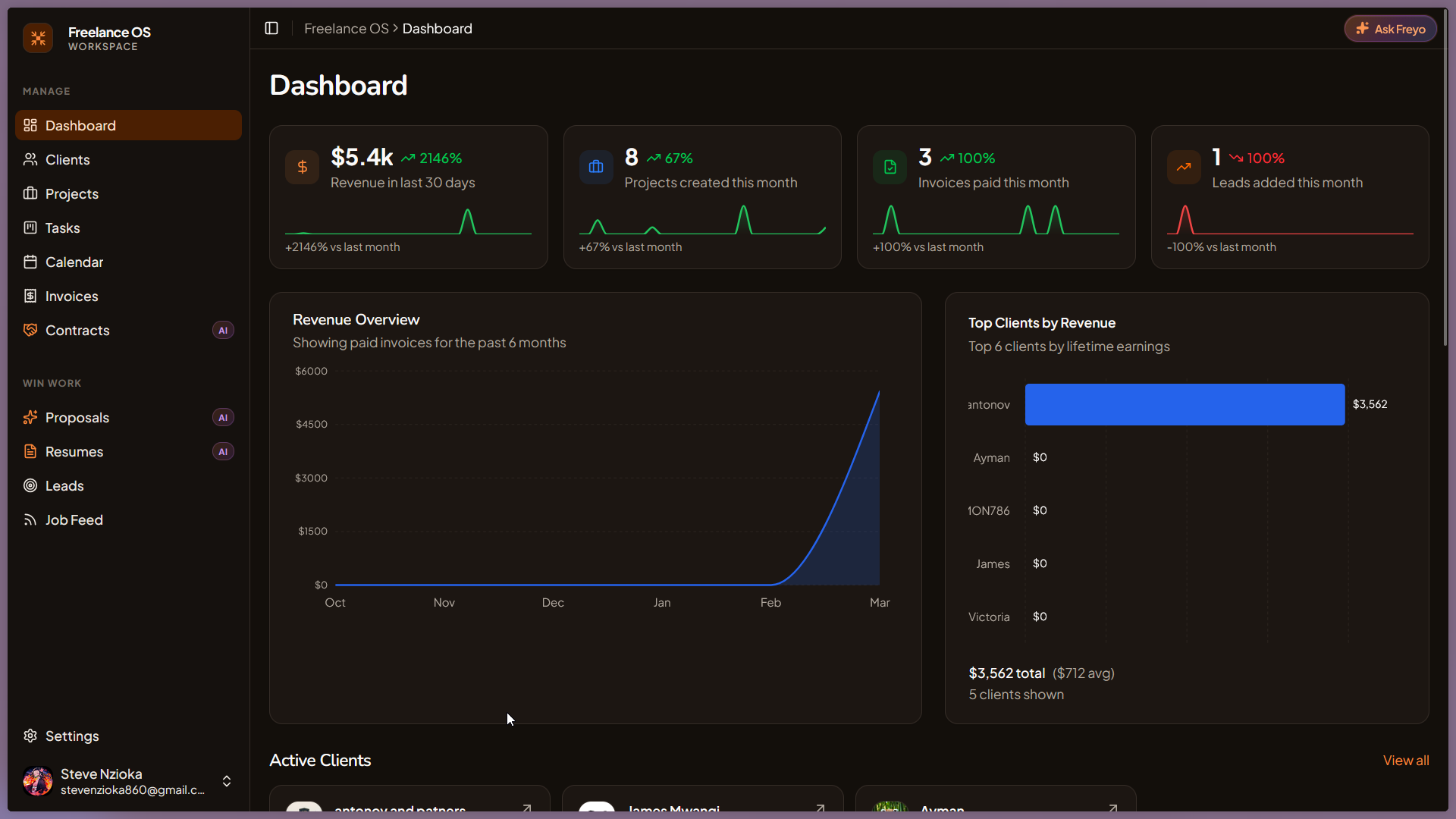 Freelancer OS Demo Video